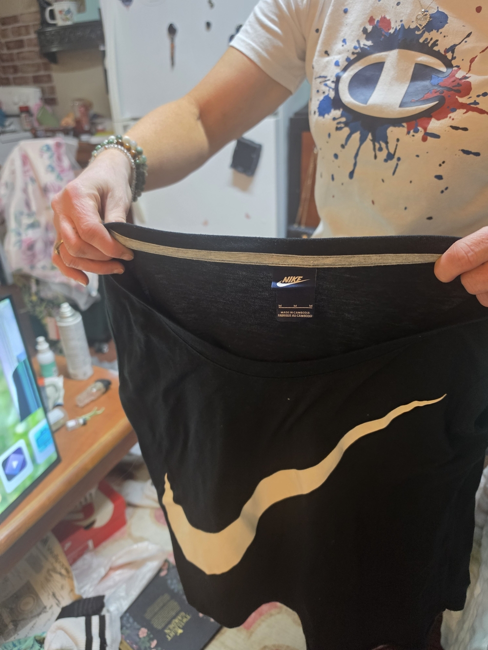 Nike Black Mini Skirt with White Swoosh